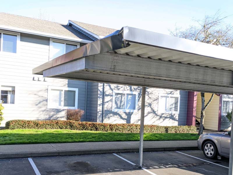 Metal carport repair