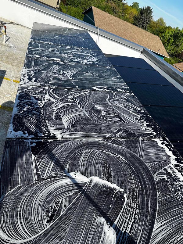 solar panel washing