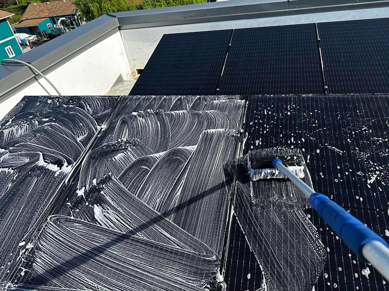 solar panel washing